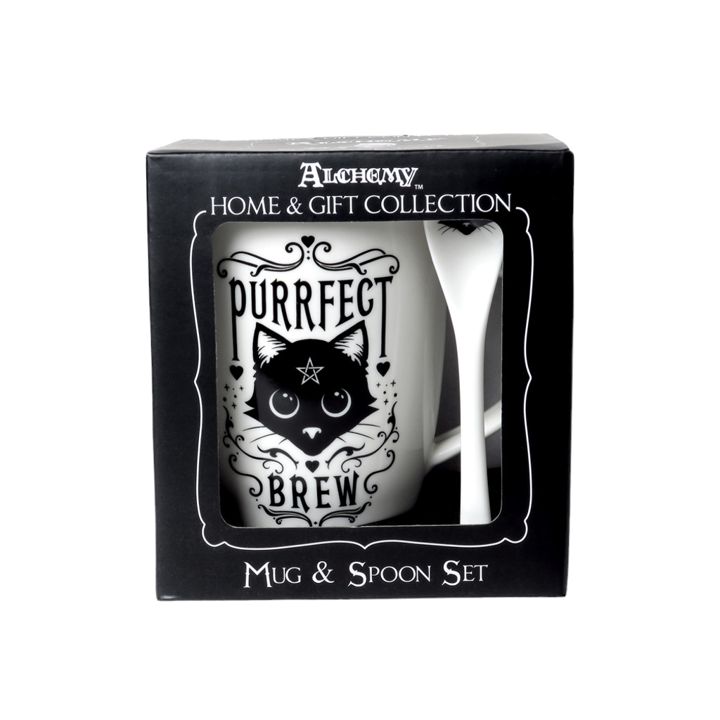Purrfect Brew Mug and Spoon Set