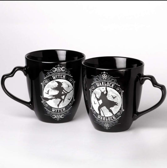 Witch and Warlock Mug Set